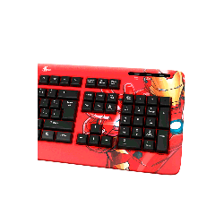 TECLADO USB XTECH XTK-M401IM IRON MAN ESP/ROJO/MULTIMEDIA PSJ