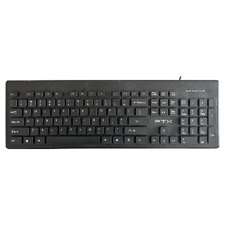 TECLADO USB FTXK100E NUM/ING/NEGRO 095316