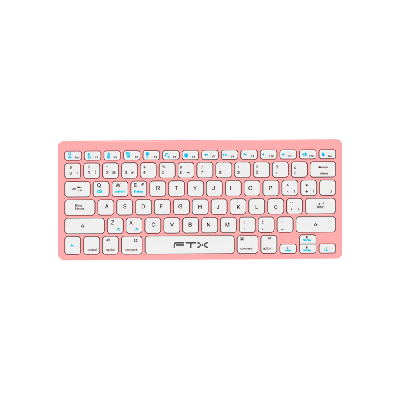 TECLADO BT FTXB1000 ULTRA SLIM POR/ROSA 099543