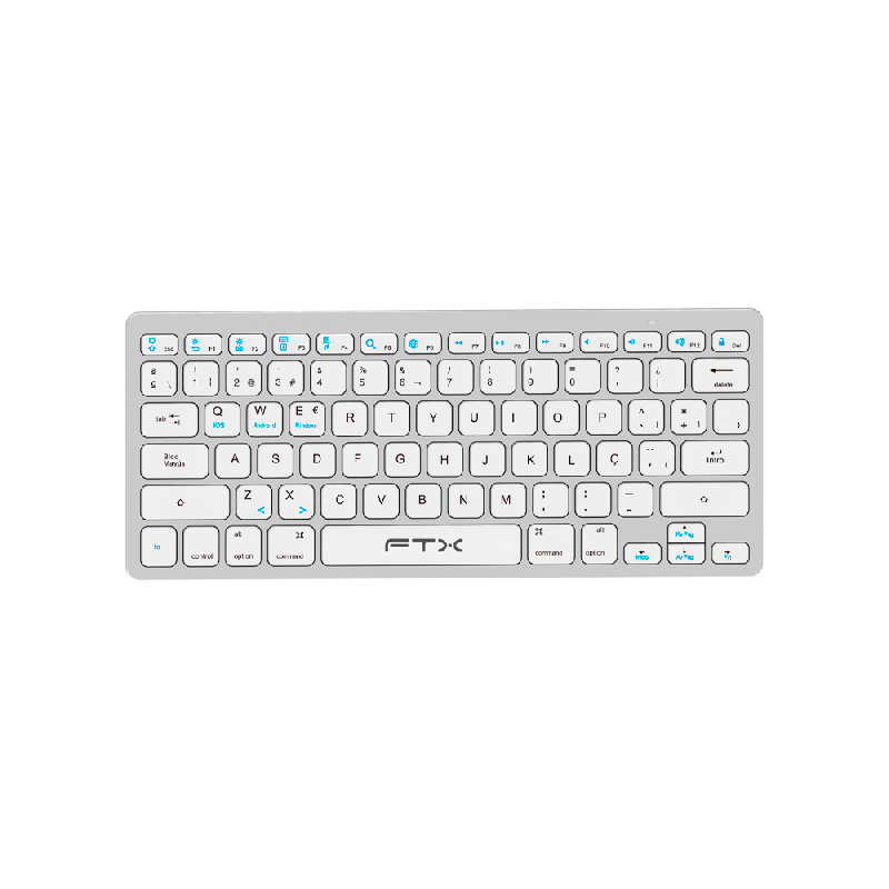 TECLADO BT FTXB1000 ULTRA SLIM POR/PLATA 099529