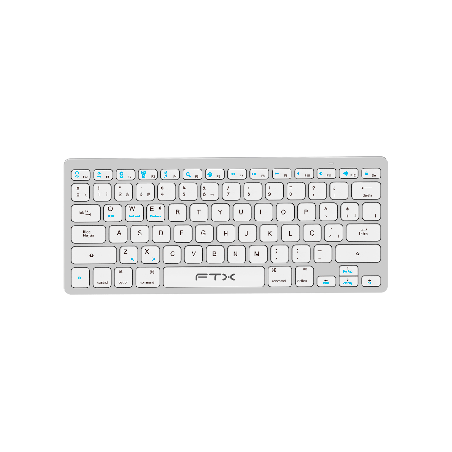 TECLADO BT FTXB1000 ULTRA SLIM POR/PLATA 099529