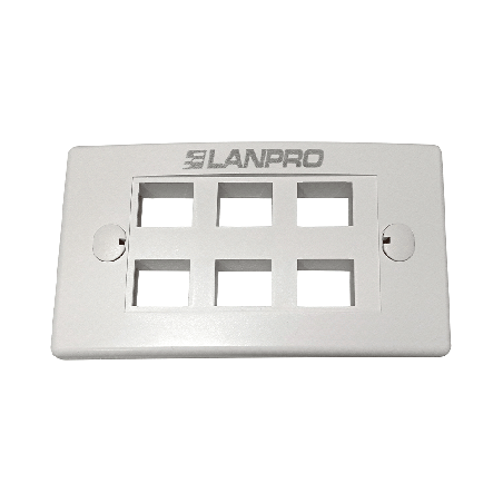 TAPA PLAST.DE 06 PUERTOS LP-3317V6WH LANPRO