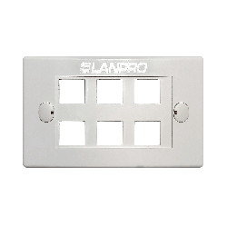 TAPA PLAST.DE 06 PUERTOS LP-3317V6WH LANPRO