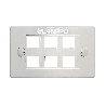 TAPA PLAST.DE 06 PUERTOS LP-3317V6WH LANPRO