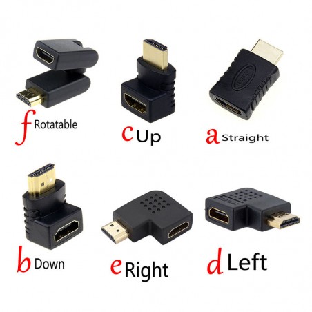 Adaptador HDMI Macho a HDMI Hembra a todos los Angulos
