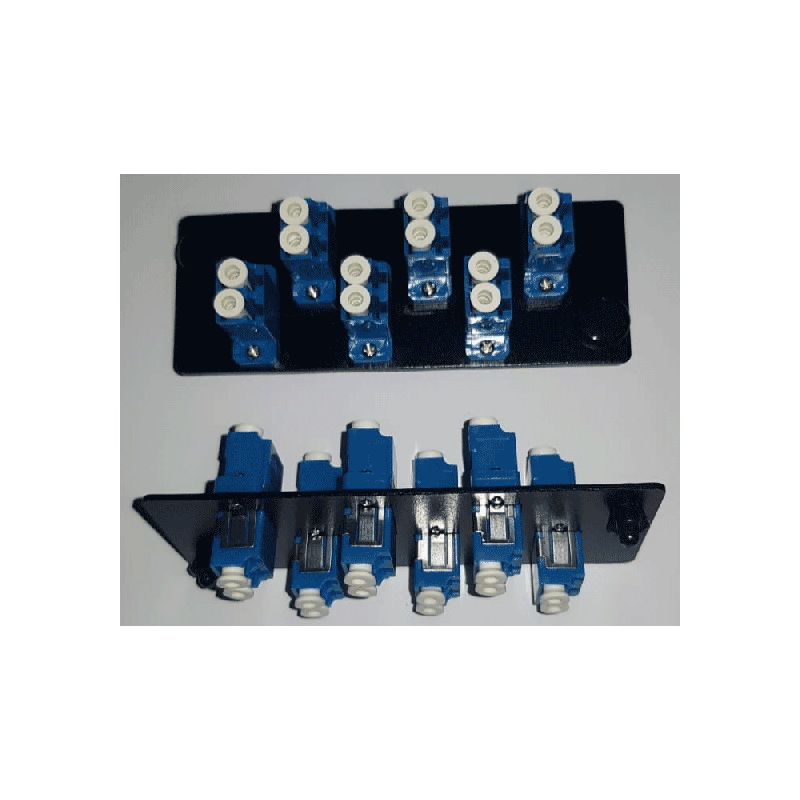 PANEL ADAPTADOR FIBRA O. DUPLEX  X6 LC-UPC SM 12P LP-F1716CBKS11 LANPR