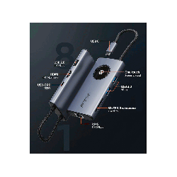 HUB USB-C 3.0/8 EN 1 FTX-HUBL3-AG 4K/5GBPS/RJ45/SD GRIS 115502