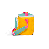CONSERV BOLSA IGLOO  9LAT RETRO SQUARE LUNCH YLW/MINT 1P 66061