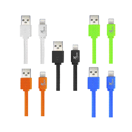 CABLE LIGHTNING XTG-236 XTECH ON-THE-GO 1M BLA/NEG/VER/AZU/NAR UNIDAD