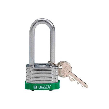 BRADY CANDADO ARCO ACERO CUERPO ACERO VERDE ARCO 58 MM (143142)