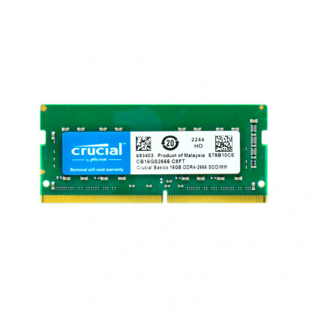 MEMORIA P/NB DDR4 16GB 3200 SODIMM CRUCIAL BASIC