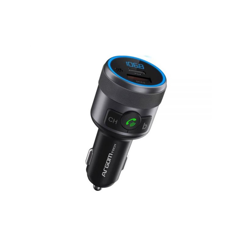 CARGADOR ARG-AC-0343BK MANOS LIBRE 2P BT P/ AUTO