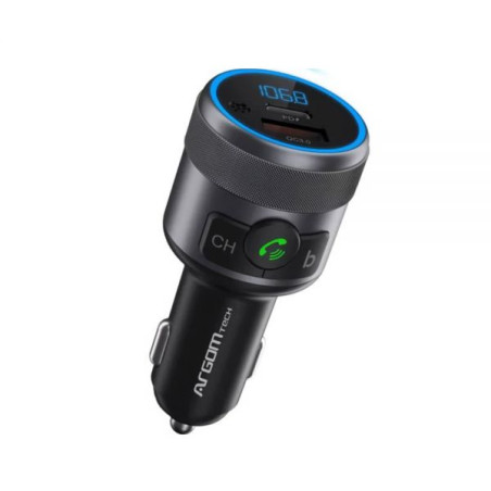 CARGADOR ARG-AC-0343BK MANOS LIBRE 2P BT P/ AUTO
