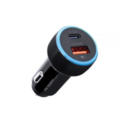 CARGADOR ARG-AC-0118BK PD TIPO-C+ USB  P/ AUTO