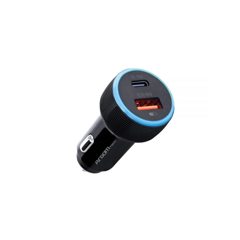 CARGADOR ARG-AC-0118BK PD TIPO-C+ USB  P/ AUTO