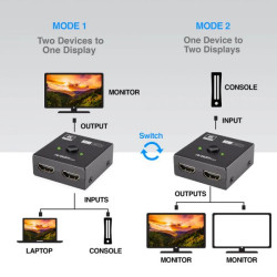 SPLITTER ARG-AV-5120 2-1 BIDIRECTIONAL HDMI 4K HD