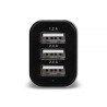 CARGADOR ARG-AC-0113BK 3P USB P/AUTO
