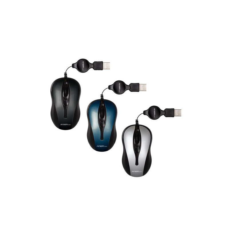 MOUSE ARG-MS-0008BL RETRACTIL AZUL