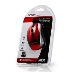 MOUSE ARG-MS-0032R WIR ROJO