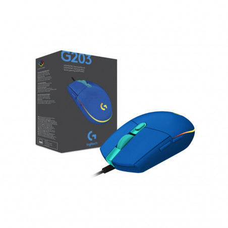 MOUSE LOGITECH 910-005795 G203 GAMING AZUL