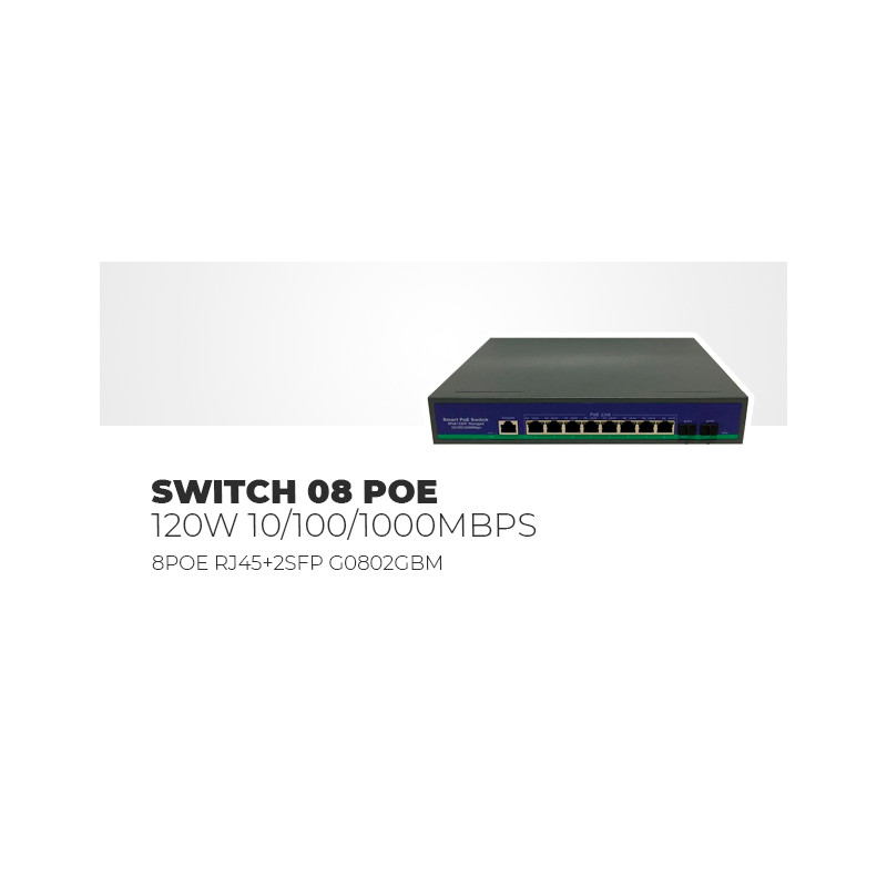 SWITCH F.AI G0802GBM 10/100/1000 8POE+2SFP 120W