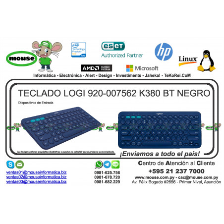 TECLADO LOGITECH 920-007562 K380 BT NEGRO
