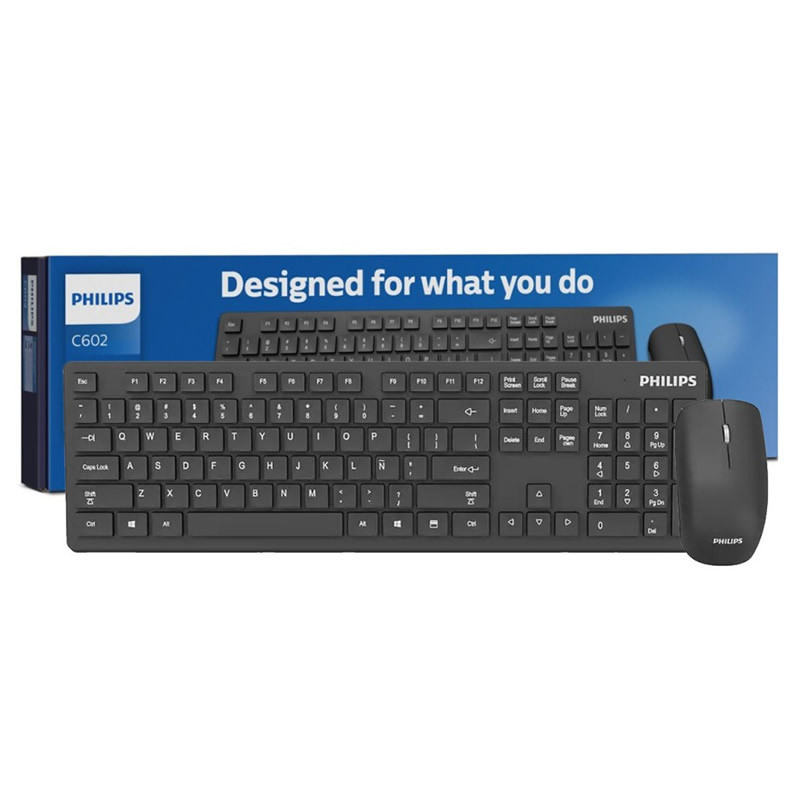 TECLADO PHILIPS C602 COMBO WIR 1000DPI