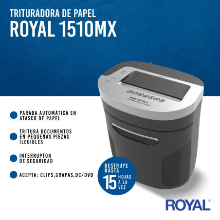 TRITURADORA DE PAPEL ROYAL 1510MX
