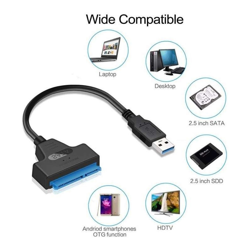 ADAPTADOR USB 3.0-LECTOR SATA P/HDD