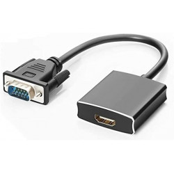 CABLE ADAPTA HDMI HEMBRA A VGA MACHO + AUDIO