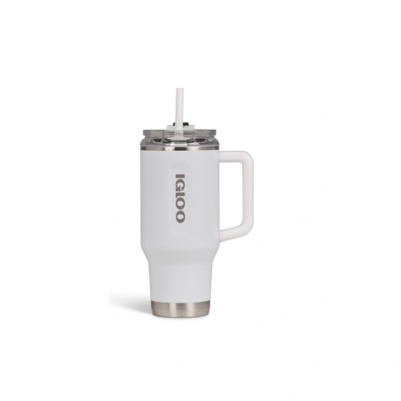 VASO TERM IGLOO  950ML SSTL TRVL MUG C/PAJITA BLANCO 4P 71221