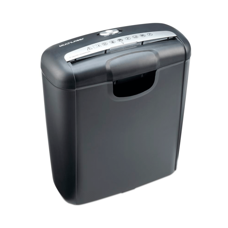 TRITURADORA DE PAPEL 220V 6HOJAS/10L/NEGRO OF010EUR MULTILASER TRITURADORA DE PAPEL 220V 6HOJAS/10L/NEGRO OF010EUR MULTILASER