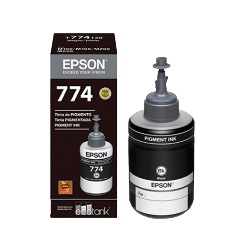 TINTA EPSON T774 120 NEGRO M100/M105/M200/M205 T774120-AL 140ML