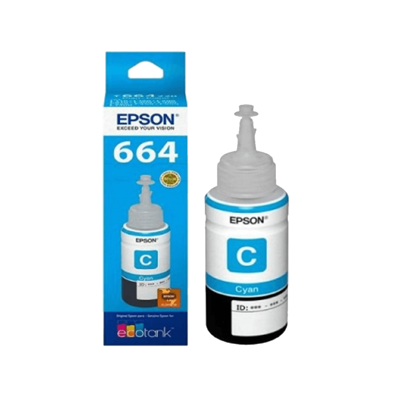 TINTA EPSON T664 220 CIANO L1XX/L2XX/L3XX/L5XX T664220-AL 70ML TINTA EPSON T664 220 CIANO L1XX/L2XX/L3XX/L5XX T664220-AL 70ML