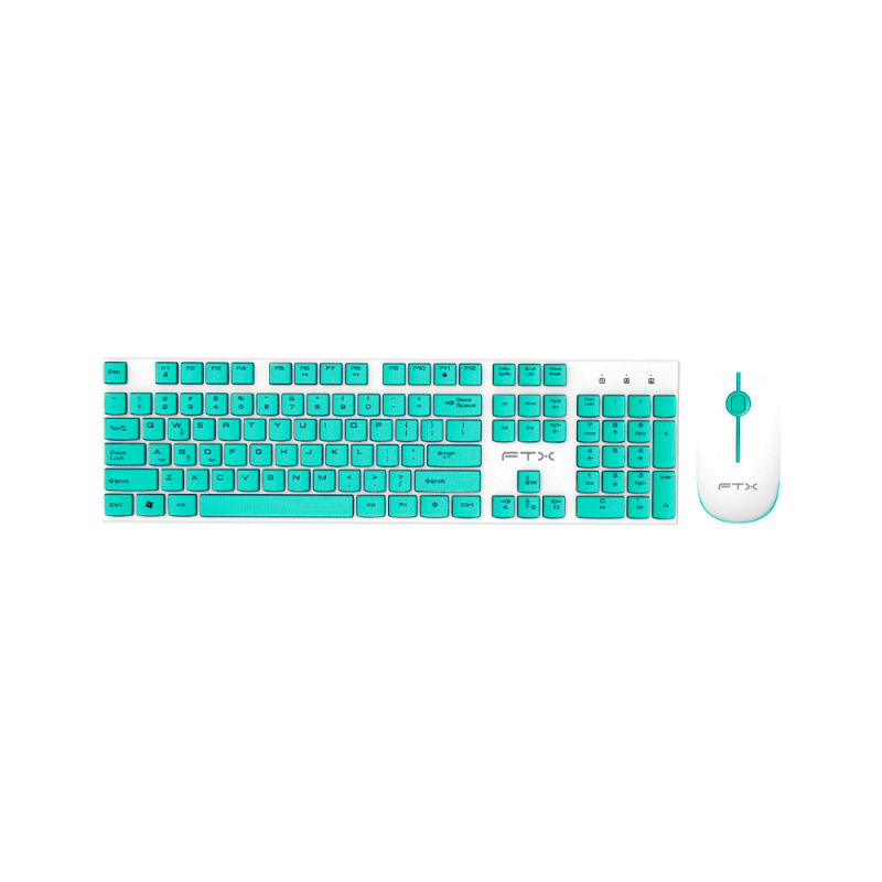 TECLADO+MOUSE WIR FTXGK600 NUM/ESP/BLA-VER 099635