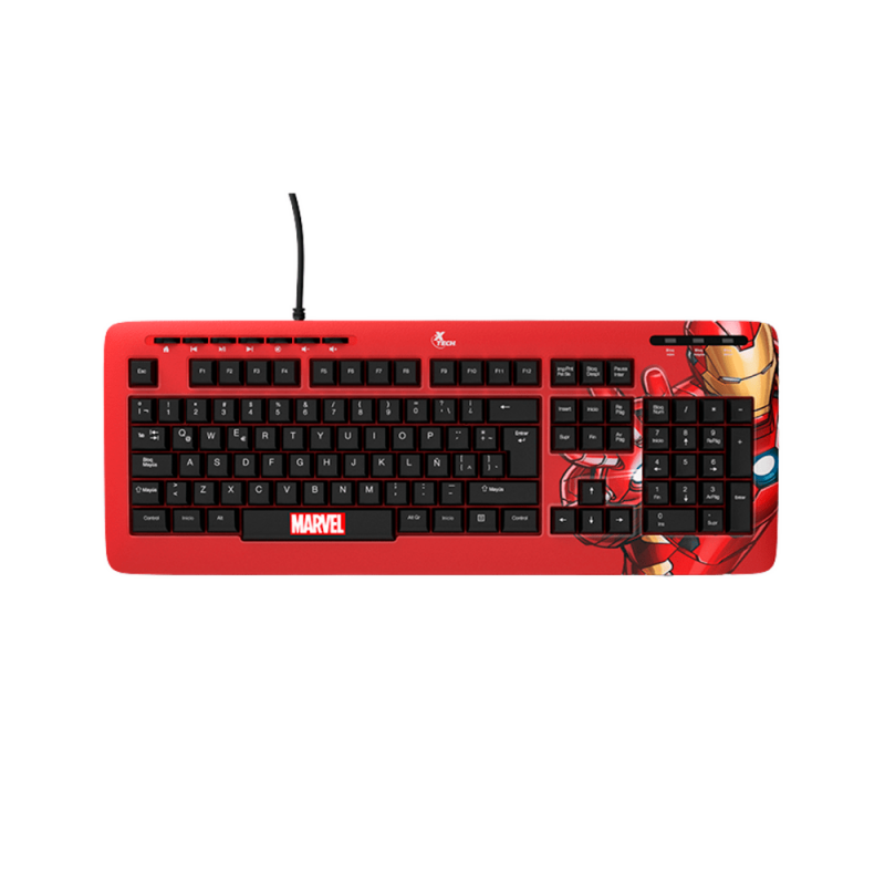 TECLADO USB XTECH XTK-M401IM IRON MAN ESP/ROJO/MULTIMEDIA PSJ TECLADO USB XTECH XTK-M401IM IRON MAN ESP/ROJO/MULTIMEDIA PSJ
