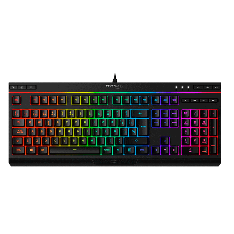 TECLADO USB GAMER HYPX HX-KB5ME2-LA ALLOY CORE RGB/ESP TECLADO USB GAMER HYPX HX-KB5ME2-LA ALLOY CORE RGB/ESP