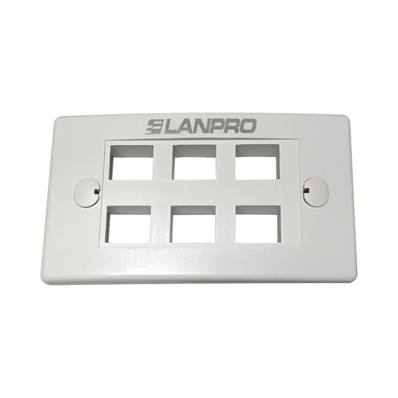 TAPA PLAST.DE 06 PUERTOS LP-3317V6WH LANPRO TAPA PLAST.DE 06 PUERTOS LP-3317V6WH LANPRO