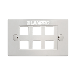 TAPA PLAST.DE 06 PUERTOS LP-3317V6WH LANPRO