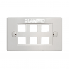TAPA PLAST.DE 06 PUERTOS LP-3317V6WH LANPRO