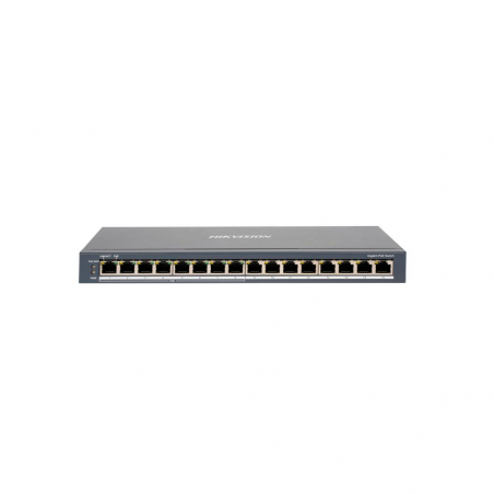 SWITCH HIKVISION DS-3E0516P-O 16P 8POE GBPS/8LAN GBPS METAL PARED/ESCR