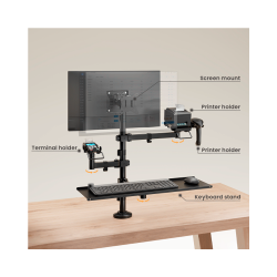 SOPORTE P/POS IMP/2MON/SCAN 17" A 32" FTX FTX-02LD 9KG/ART/ROT180/GIR