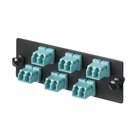 PANEL FRENTE 06 ADAP.DUPLEX LC MM BAND.12P LANPRO