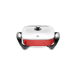 OLLA ELECTRICA CUADRADA 1250W 110V CERAMICO ROJO CE112USA MULTILASER