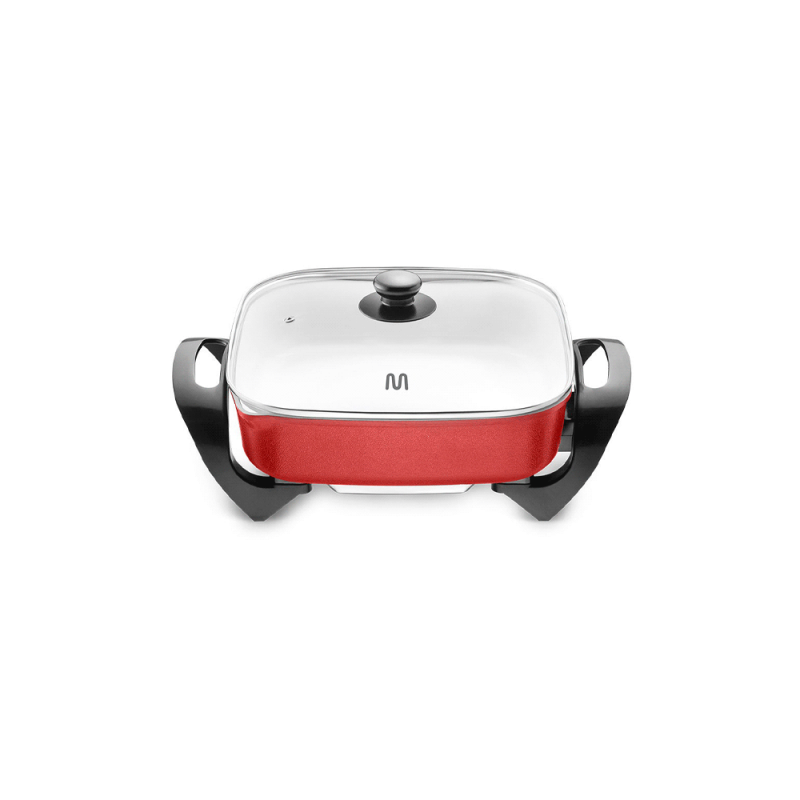 OLLA ELECTRICA CUADRADA 1250W 110V CERAMICO ROJO CE112USA MULTILASER OLLA ELECTRICA CUADRADA 1250W 110V CERAMICO ROJO CE112USA MULTILASER