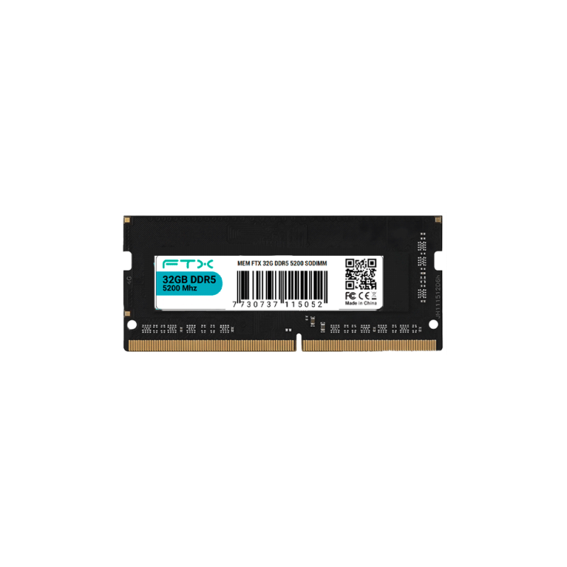 MEM P/NB DDR5 32G 5200 FTX 115052 1 A¥O GARANTIA MEM P/NB DDR5 32G 5200 FTX 115052 1 A¥O GARANTIA