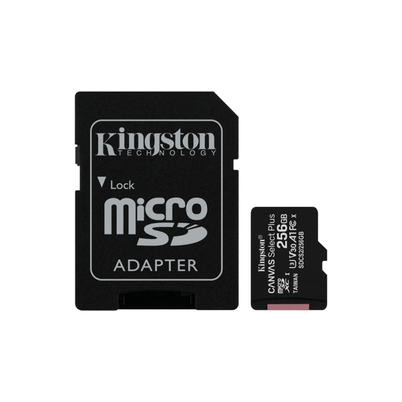 MEM MICRO SD KINGSTON 256GB SDCS2/256GB 100/85 CANVAS SELECT PLUS C MEM MICRO SD KINGSTON 256GB SDCS2/256GB 100/85 CANVAS SELECT PLUS C