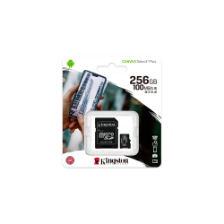 MEM MICRO SD KINGSTON 256GB SDCS2/256GB 100/85 CANVAS SELECT PLUS C