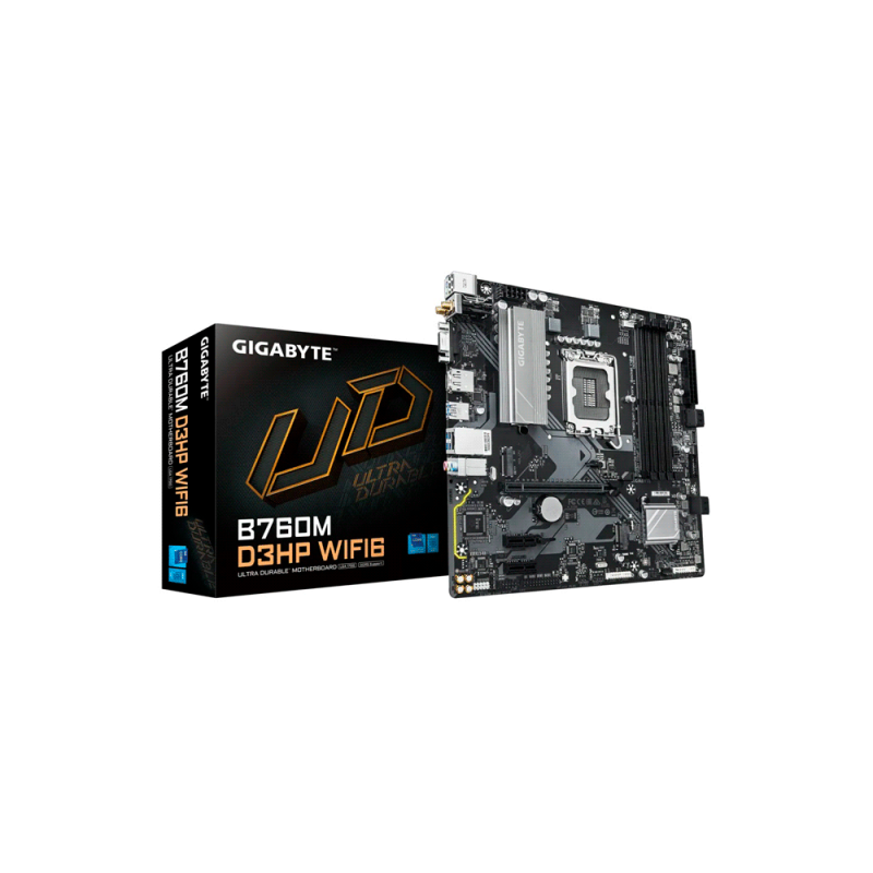 MB 1700 B760M D3HP WIFI6 DDR5 GIGABYTE V/S/R/HDMI/DP/2M2/USB3.2/MATX MB 1700 B760M D3HP WIFI6 DDR5 GIGABYTE V/S/R/HDMI/DP/2M2/USB3.2/MATX