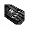 KIT USB-C XTECH XTC-570 ESTUCHE ADAP USB-A/M-USB/LIGHTNING/NEGRO